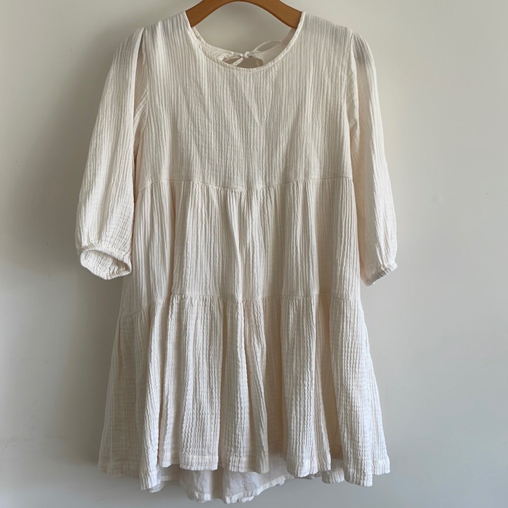 Billabong gauze minidress with pockets and open back
